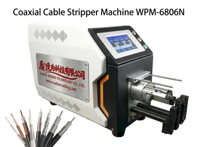 반자동 서보 모터 동축 케이블 스트리핑 기계 WPM-6806N