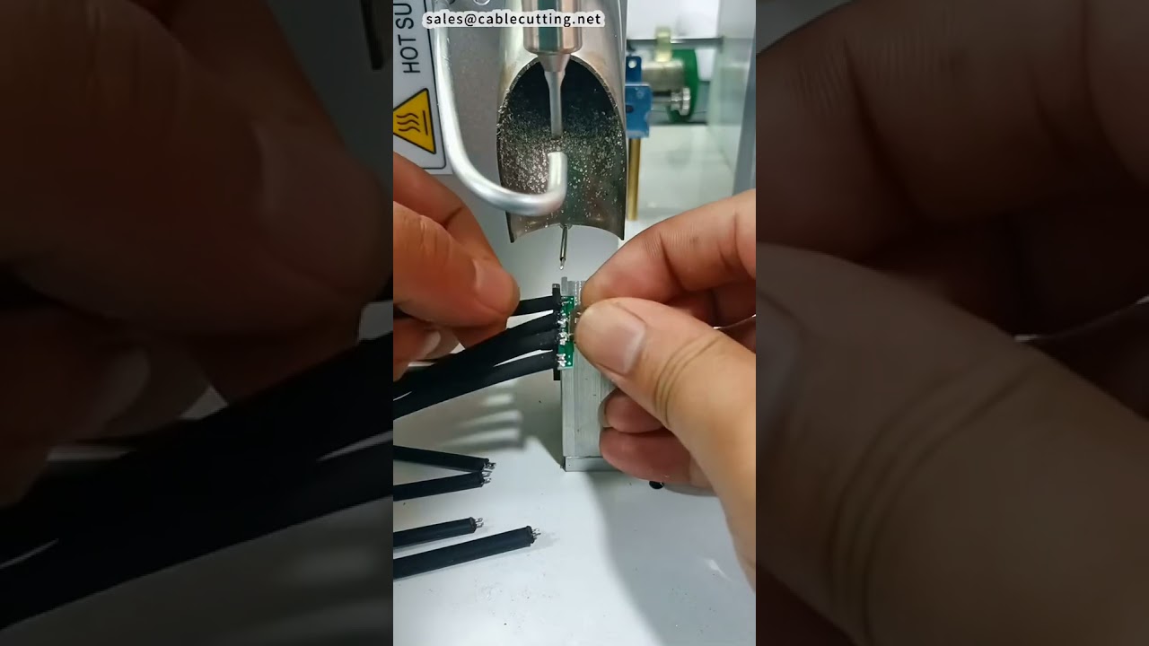 모바일 보조배터리 분기 납땜용 반자동 납땜기 | 효율적인 와이어 하네스 조립