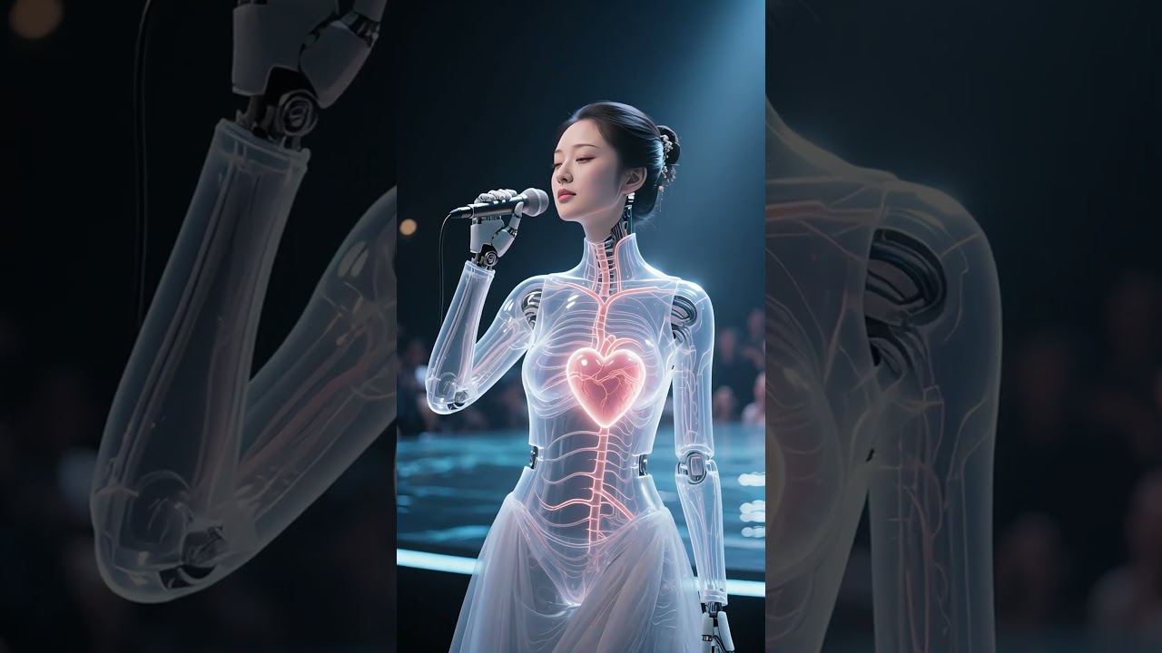 천상의 선율, AI 로봇이 부르는 감성 멜로디 #로봇 #음악 #인공지능