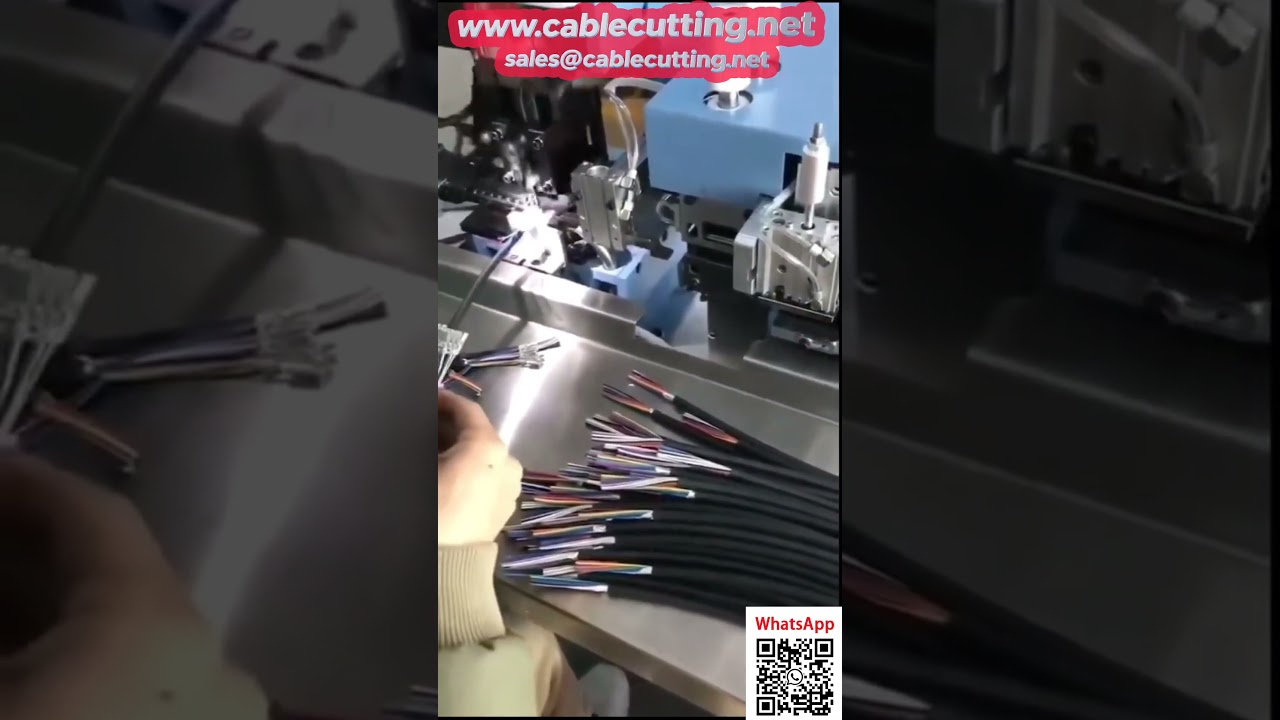 멀티코어 케이블 자동 박피 및 압착기 | 고속 와이어 가공 자동화